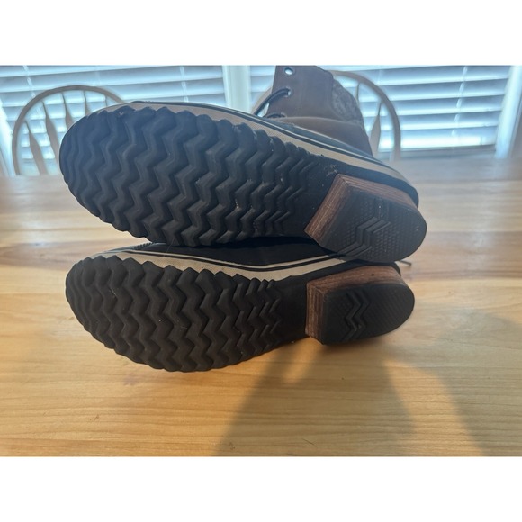 Sorel Slimpack Duck Waterproof Boots Woens Size 9 8 Gray Leather Winter Lace Up - Picture 5 of 6
